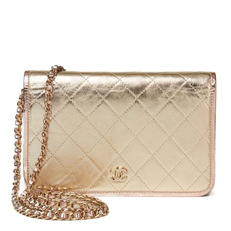 chanel rose gold woc|Chanel handbags on chain.